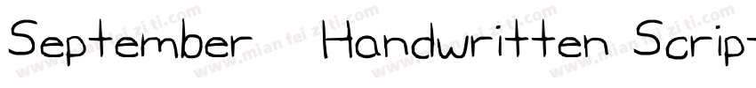 September   Handwritten Script Font字体转换